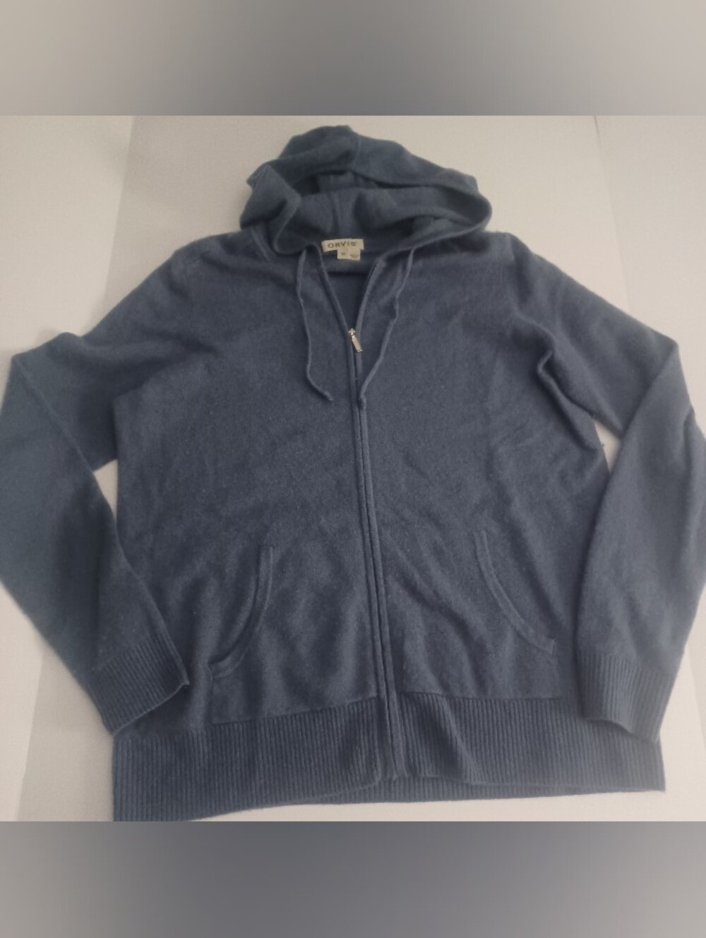 Orvis 100% Cashmere Hoodie Sweater Sz M